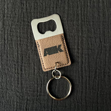 Load image into Gallery viewer, Leatherette Bottle Opener Keychain