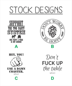 Cork Coasters - Stock Design