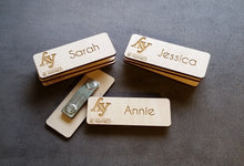 Load image into Gallery viewer, Engraved Wood Name Badges